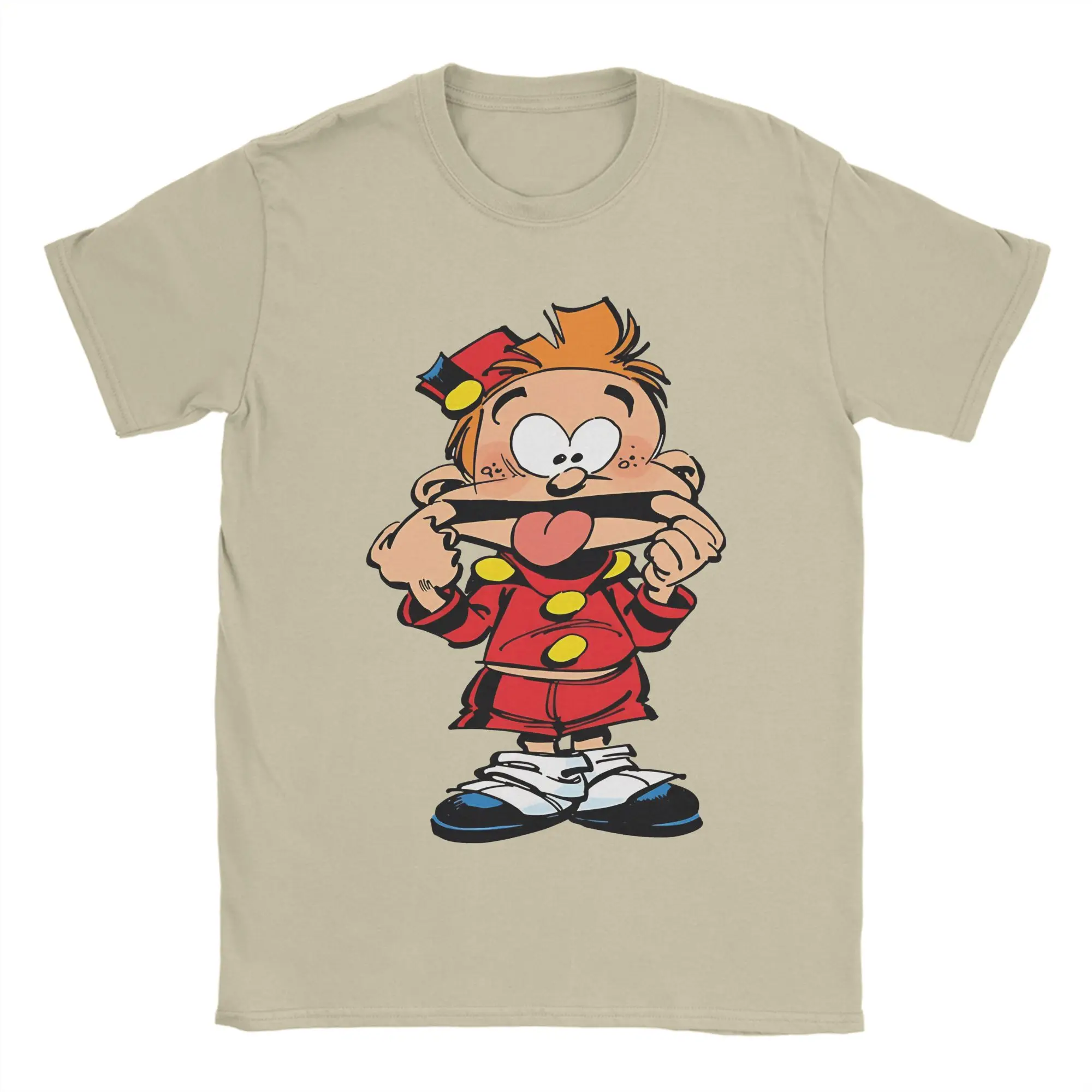 Camisetas Fantasio Spirou Marsupilamis para hombre y mujer, ropa 100% de algodón, camisetas novedosas de manga corta con cuello redondo, Idea de regalo, camiseta