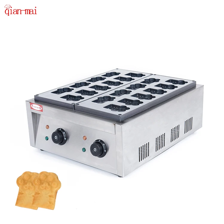 Best Sellers Snack Machines Stainless Steel Non-Sticking 10 In 1 Bear Paw Shaped Waffle Maker Machine