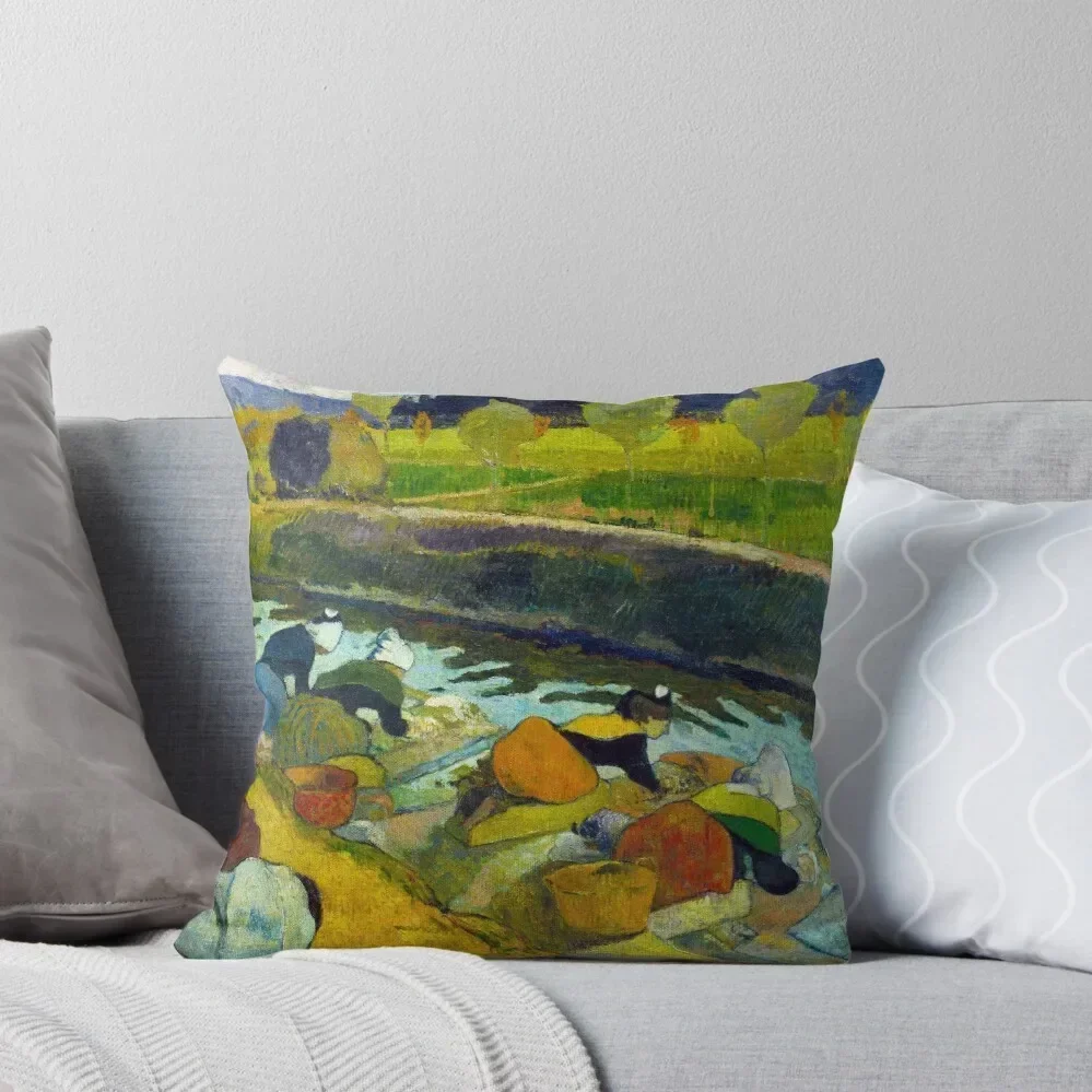 

Washerwomen, Paul Gauguin Throw Pillow christmas cushions covers pillow cover christmas Bed pillowcases Cushion Cover Set pillow