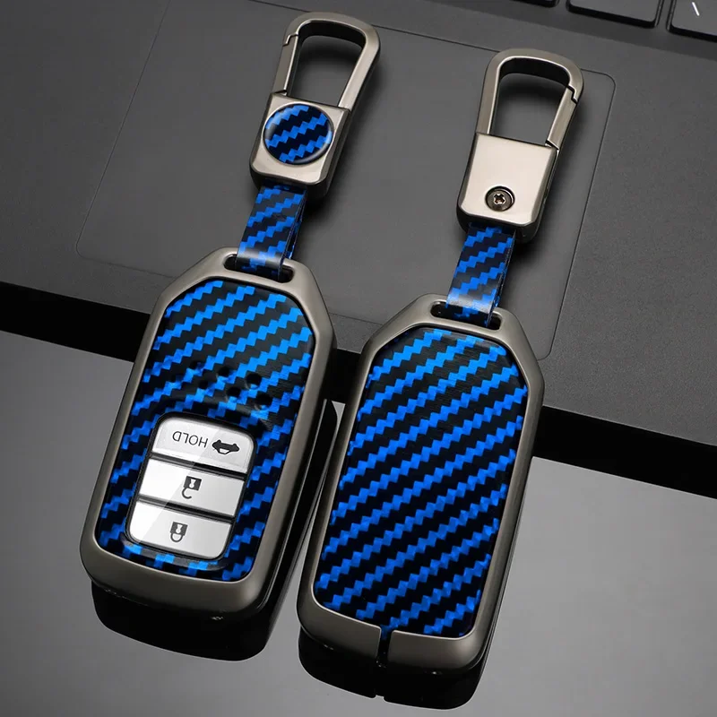 

Carbon Fiber Zinc Alloy Car Key Case Shell Set For Honda CR-V Accord Odyssey CIVIC Ect All-inclusive Protection Car Accessories