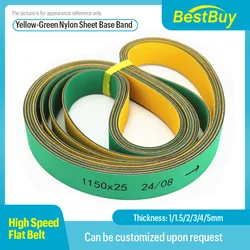Customized Yellow-Green Nylon Sheet Base Band Machinery High Speed Transmission Belt Wear-resistant Conveyor Belt