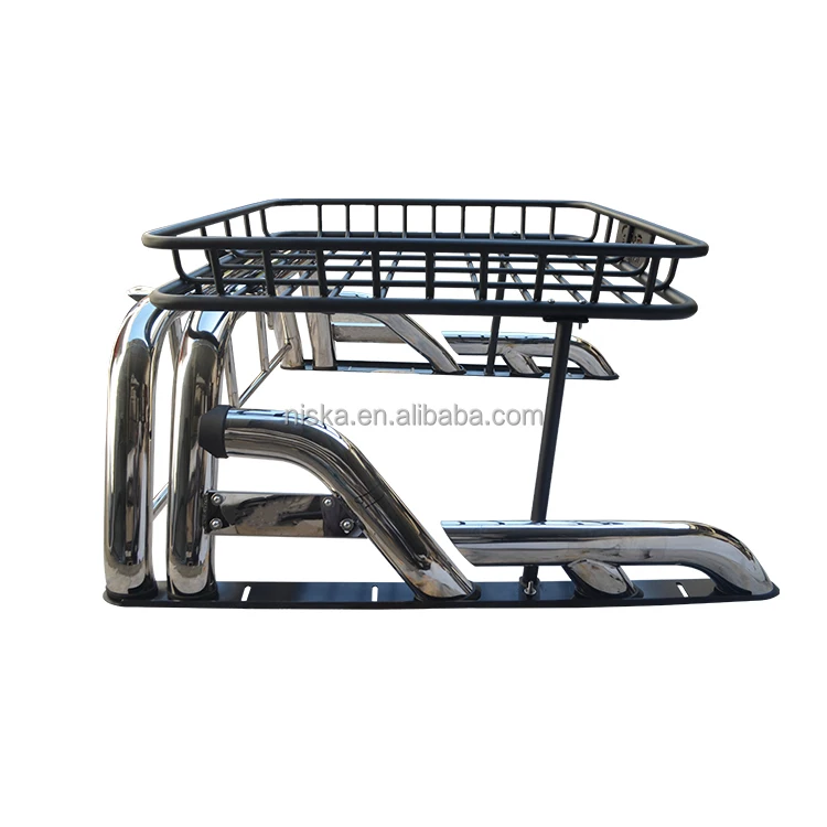 Truck Bed Rack Steel High Roll Bar Cage Luggage Basket Carrier custom for Pickup Trucks