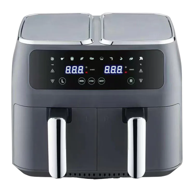 

2026 New Model Multi-functionalAirfryers Large Capacity with Dual Double Basket 4L 4L Oil Free Cooker Deep Fryers Electric Oven