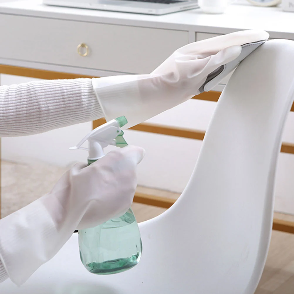 

2 пары прочных чистящих перчаток, кухонные водонепроницаемые нескользящие перчатки для мытья посуды, кухонные принадлежности