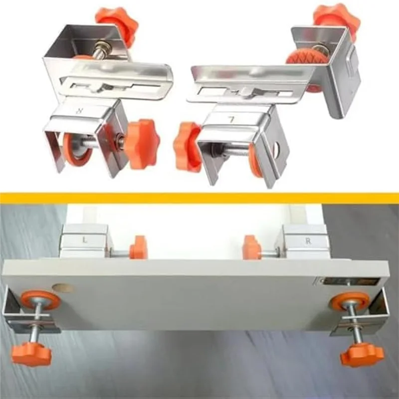 A74E-2Pack Heavy-Duty Drawer Front Fixing Clamps, Adjustable Tool For Cabinet Face Frame Alignment