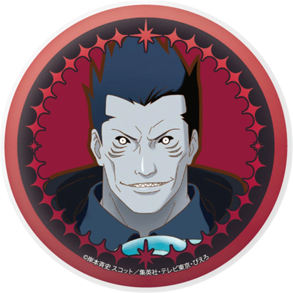 58 مللي متر أنيمي Akatsuki Hidan Kakuzu تأثيري حلي شارة دبوس SPTE صفيح بروش الدعامة هدية