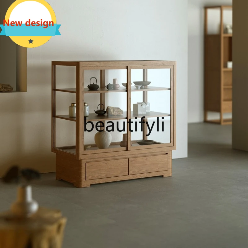 

A139 Glass Display Cabinet Island Tea Room Ceramic Art Display Cabinet Jade Antique Rack