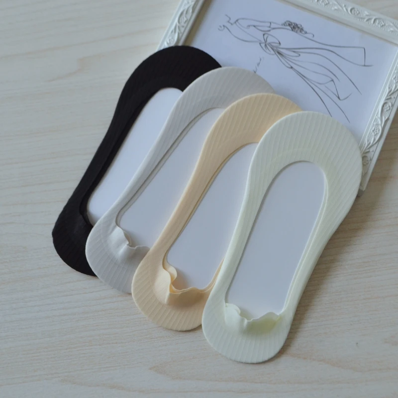 

Summer Thin Women's Sos Me Ice Silk Slip-On Low Cut Invisible Sos Silicone Anti-Slip Boat Sos Comfortable Breathable