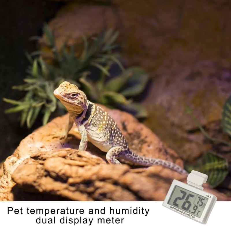 Pet Habitat Thermometers Reptiles Aquariums Enclosure Climate Measurement Tool