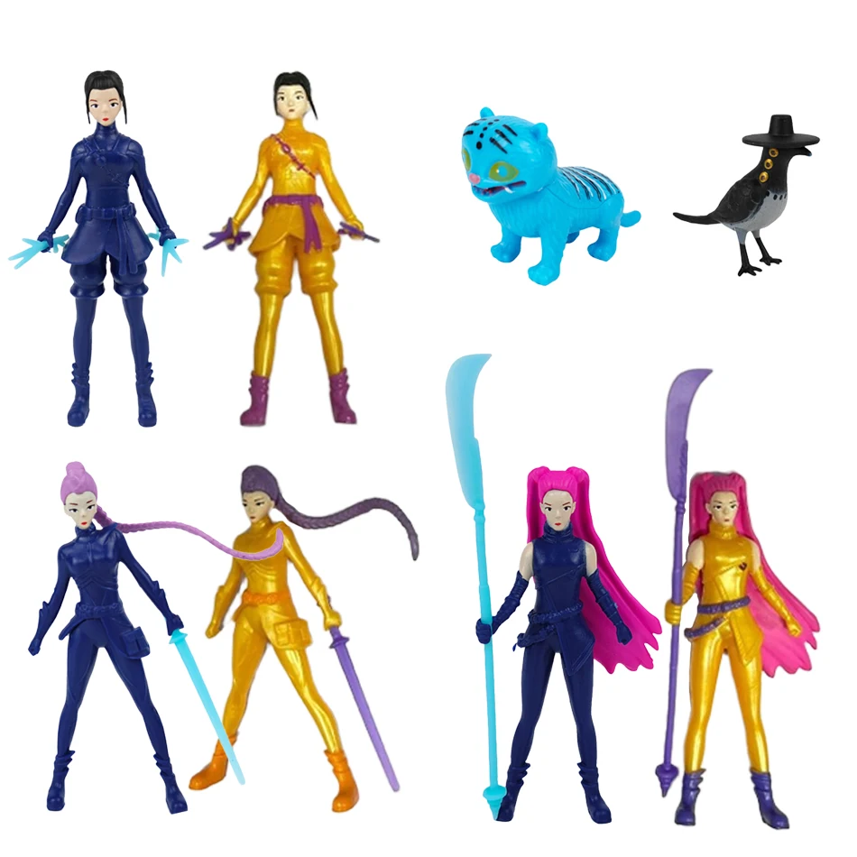 Figurki Kpop Demon Hunters, figurki Demon Hunters, model PVC, kolekcjonerskie figurki akcji z gier, dekoracja pokoju, zabawka urodzinowa dla dzieci