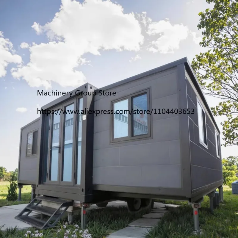 Best Selling Expandable Container House Prefab Cabin Mobile Office Trailer Wheels for Hotels Malls Tiny Houses Villa Design