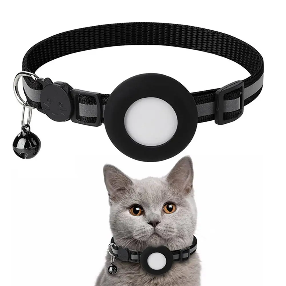 Airtag Case Collar for Cats with Protective Case for Anti Lost Locator Tracker Dog Accessories Reflective Pet Collars Airtag Cas