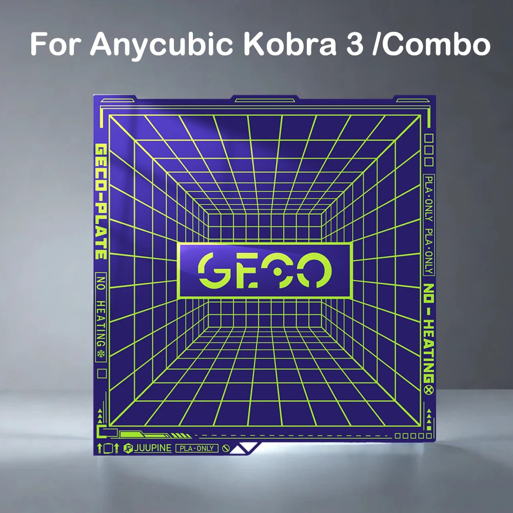 

Geco Plate For Anycubic Kobra 3 Build Plate Cold Plate Super Adhesion Kobra 3 Combo Accessories Bed Double Side 3d Printer Parts