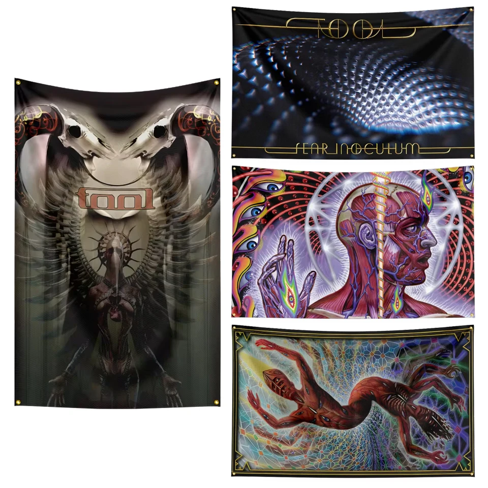 90x150cm Vintage T-TOOLs Band Flag Tapestry Polyester Digital Printing Banner for Garage Wall Art Out Door Decoration