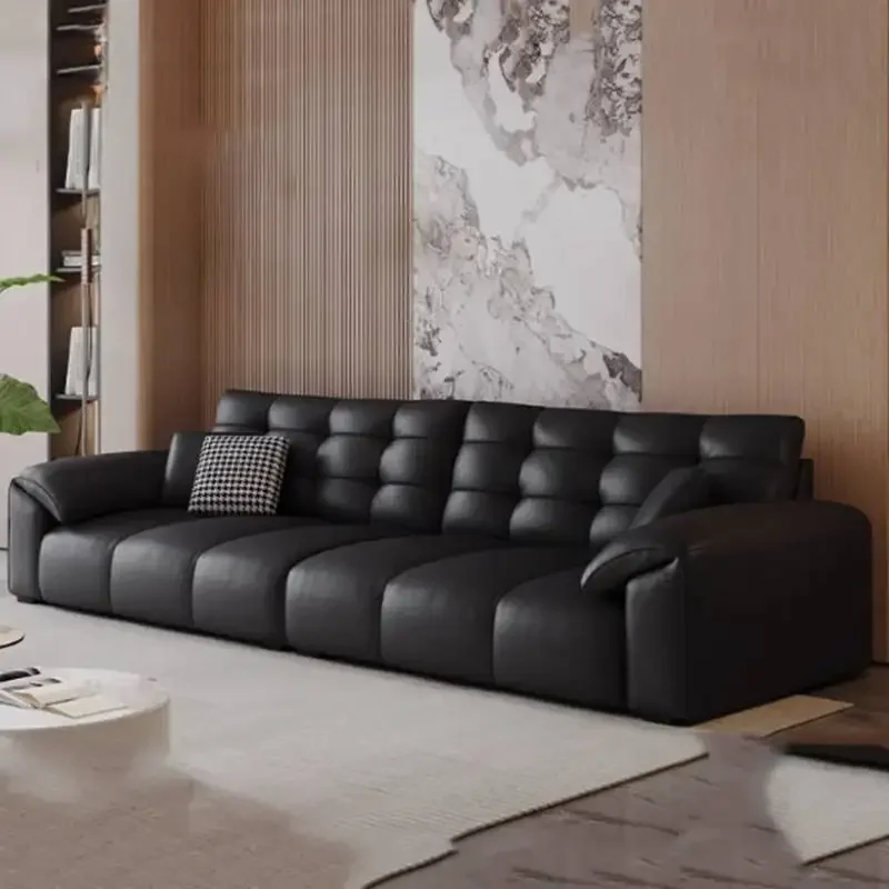 

Designer Black Living Room Sofas Leather Italian Sleeper Lazy Sofas Lounges Armchair Recliner Divano Soggiorno Home Furniture