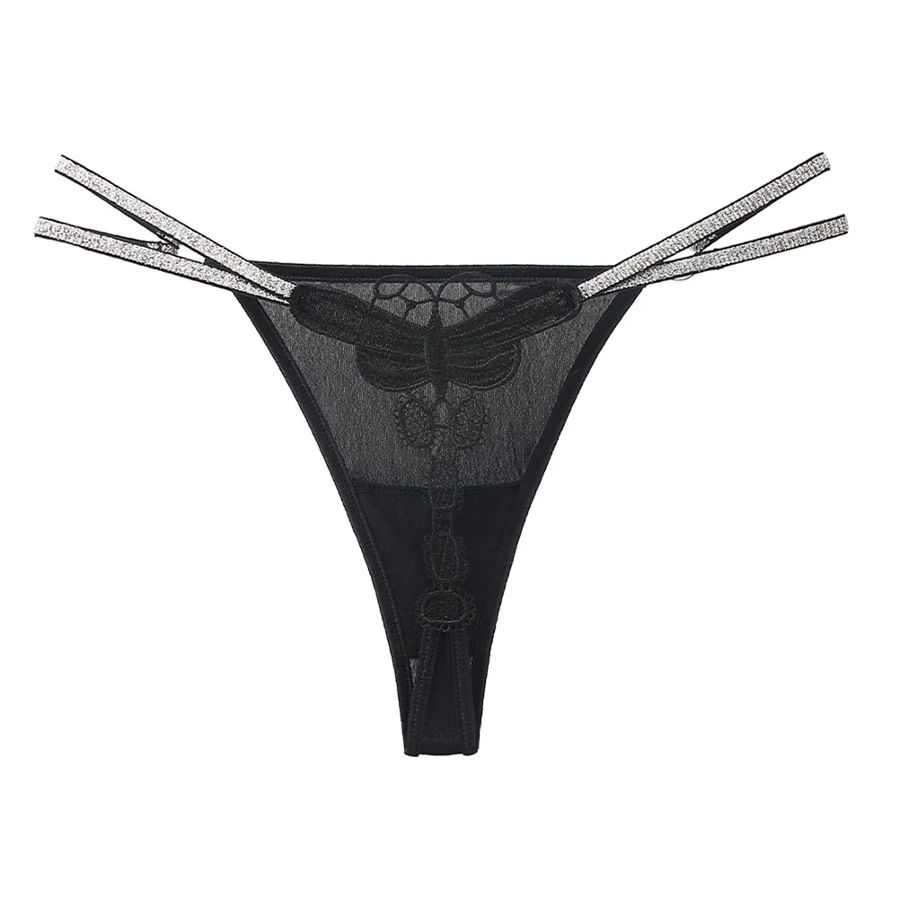 Codzienne domowe spanie Damskie brokatowe majtki Uwodzicielskie stringi Casual Wszystkie pory roku Oddychające Średnia elastyczność Bezszwowe