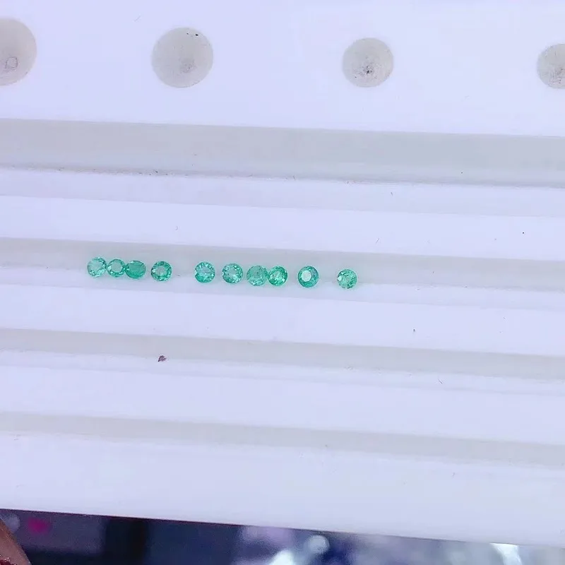 YULEM Natural Emerald 2Mm Natural Emerald  Loose Stone for Jewelry DIY