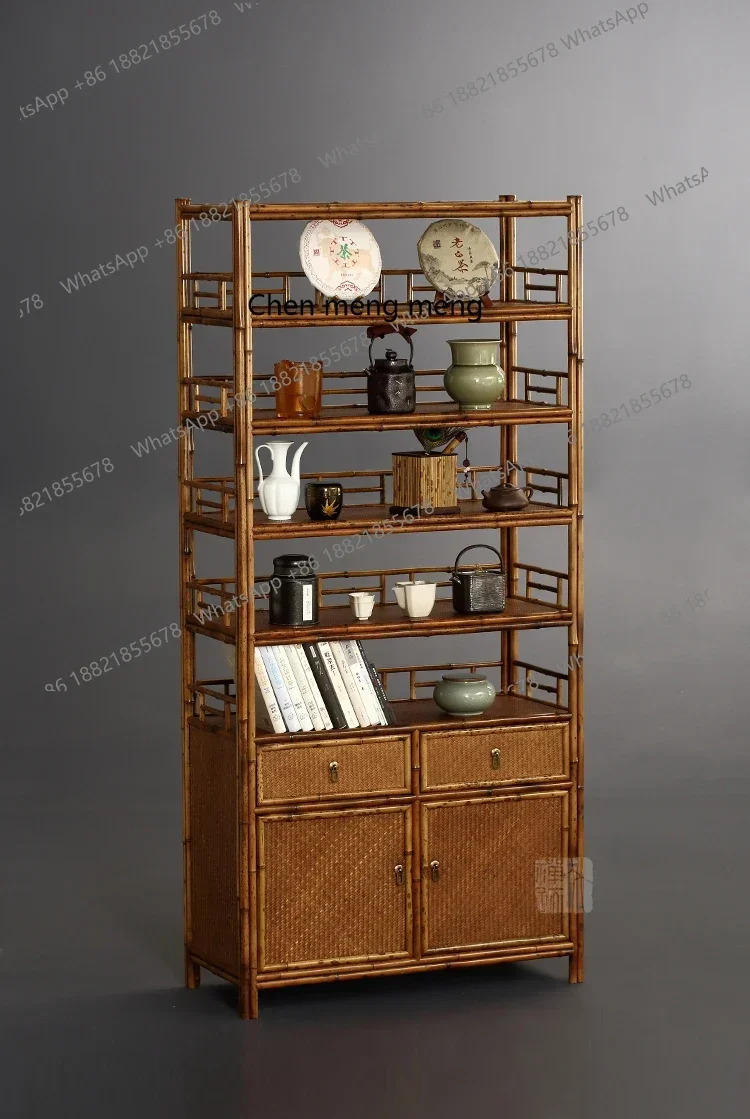 

Стеллаж для хранения чайных принадлежностей, декоративная полка для чайной зоны, стеллаж для чайной комнаты, стеллаж для чайной комнаты в стиле бохо JJ