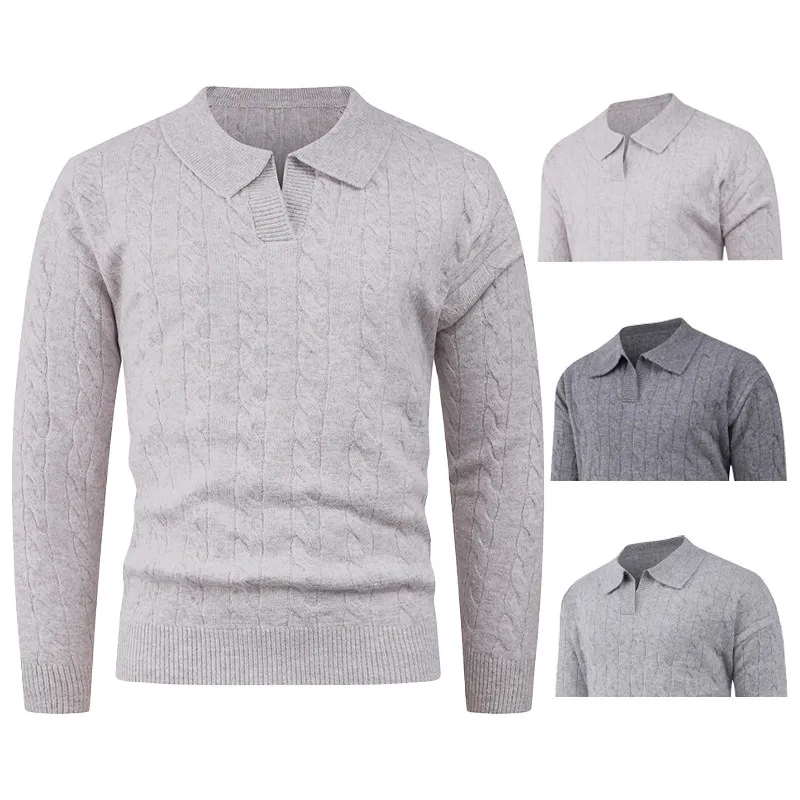 

Loose Men's Knitted Ne Sweater Autumn Winter Casual Sle Inner Wear Base Layer Comfortable Breathable Warmth-Fing