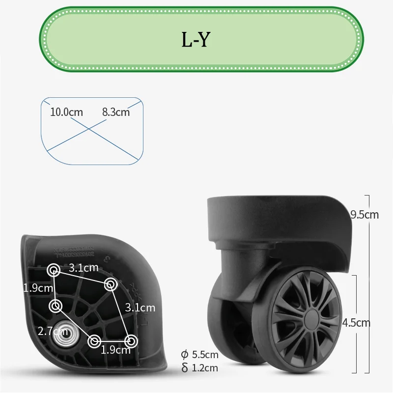 Suitable For Hongying L-Y Original Binding Universal Wheel Luggage Accessories Repair Wear-Resistant Anti-Slip Smooth Silent