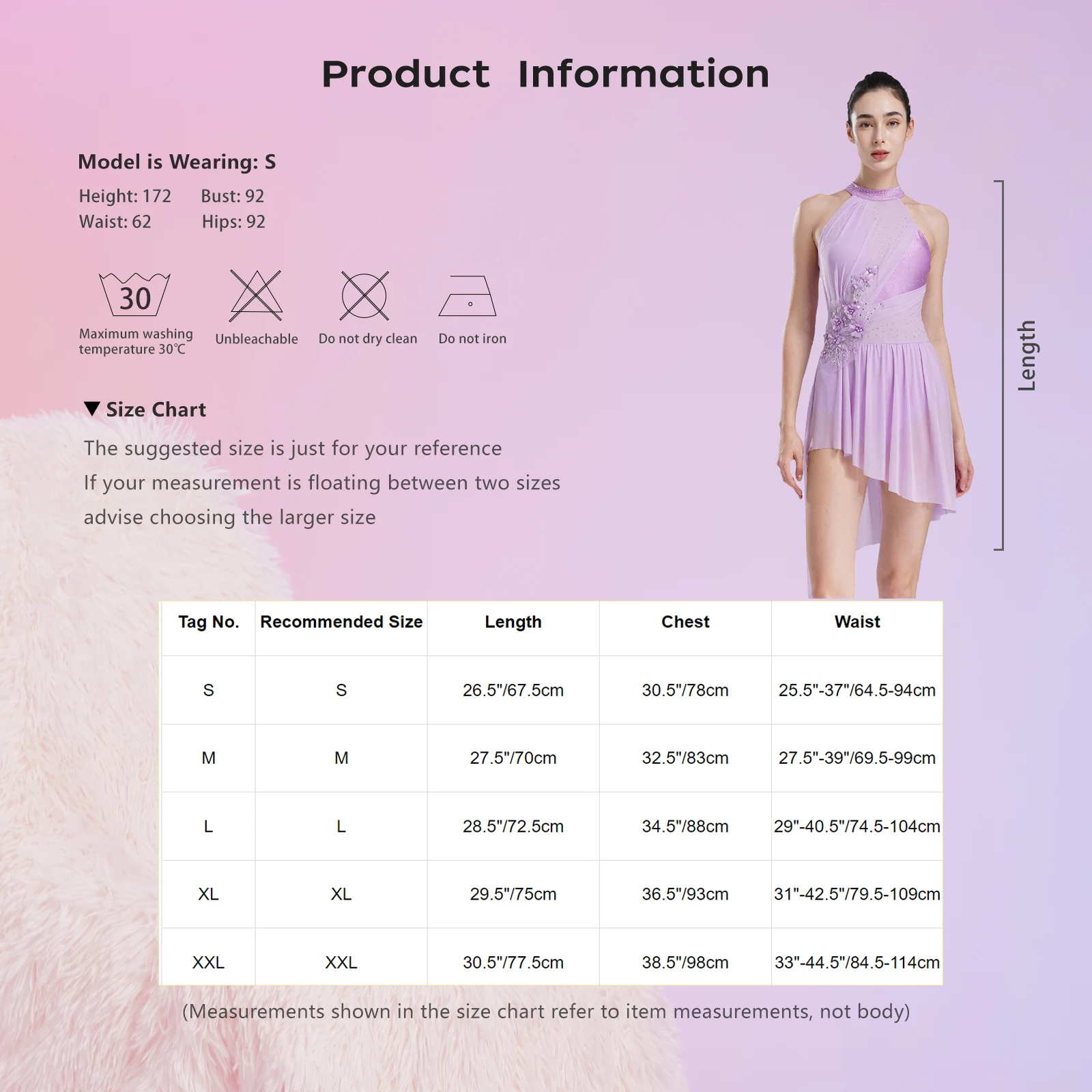 Womens Ballet Lyrical Dance Dresses for Figure Skating Halter Strappy Back Asymmetrical Hem Shiny Rhinestones Leotard Dress