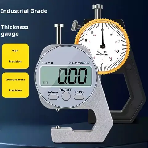 더블 휠 직선 선형 널링 도구 세트, 선반 널링 도구, 피치 0.4mm, 0.8mm, 1mm, 1.5mm, 2mm 11 디지털 디스플레이 두께 게이지 아연 합금 전자 LCD 마이크로미터 미터법/인치법 벽 두께 측정 도구 0-10/20mm