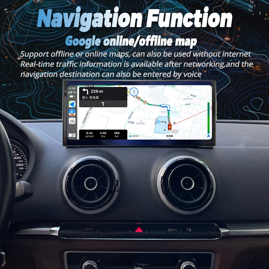 12.3Inch Android 13 Snapdragon 685 Qled Screen For AUDI A3 2014 - 2020 Car Radio Multimedia Video Player Stereo GPS CarPlay Auto