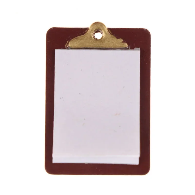 18mm*21mm Alloy Clipboard With Real Paper Attache For Doll DIY Miniature Dollhouse Dolls Accessories