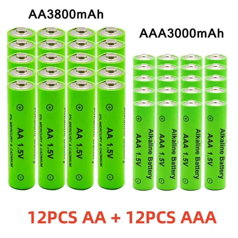 4/8/12/24Pcs 1.2V AA 4800mAh NI-MH Rechargeable Batteries 1.2 V AAA 3800 MAh Rechageable Battery NI-MH Battery