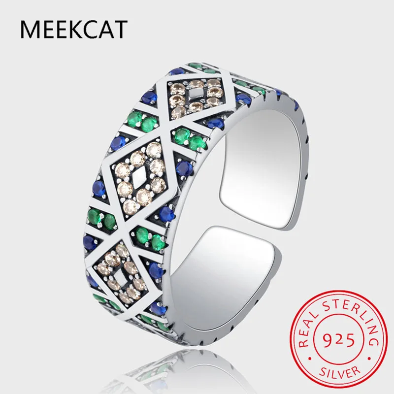 

Natural Yellow Citrine Blue Sapphire Green Nano Emerald 925 Sterling Silver Angel Eyes Ring for Women Gemstone Fine Jewelry