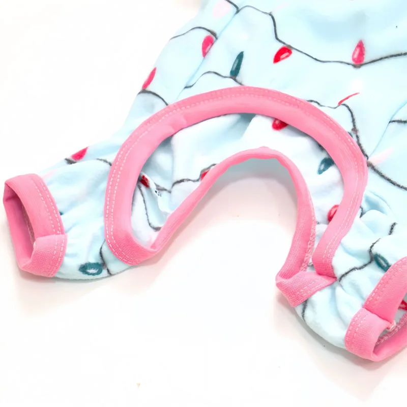 بيجامة دافئة وزرة للكلاب الصغيرة والمتوسطة تشيواوا يورك الصوف الكلب ملابس الشتاء 4-الساق هوديي زي جرو منامة بذلة