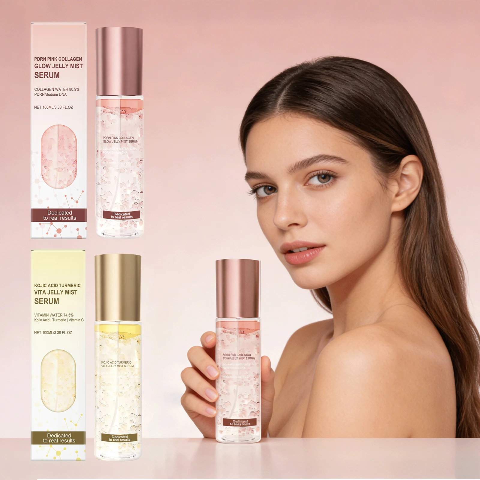 Hyaluronic Acid Face Essence Boost Skin Hydration Calm Facial Redness Firm Brighten Tone Light Texture Collagen Jelly Mist Serum