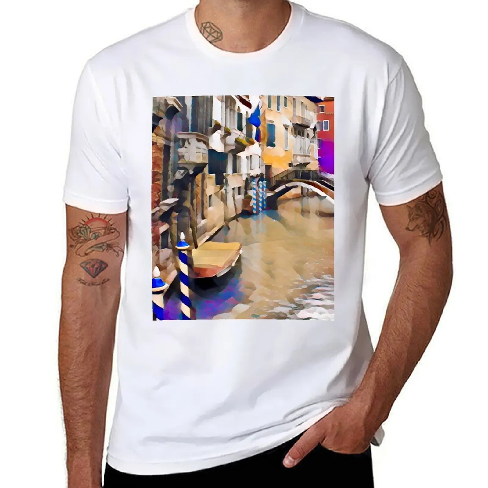 

Venice Canal with Bridge T-Shirt Durable Work Wear T-Shirt