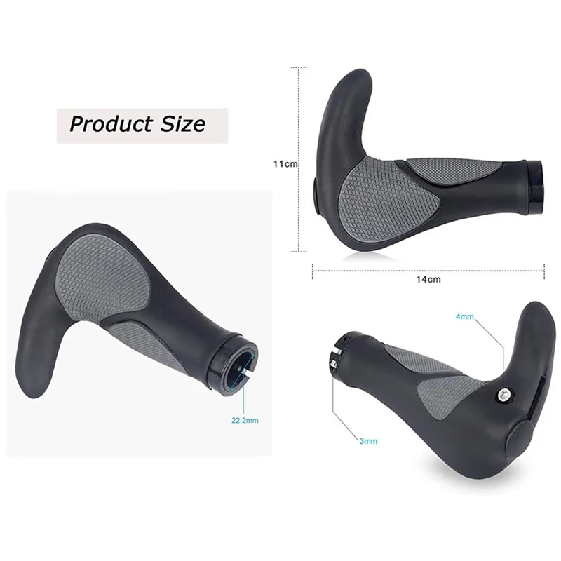 Bicycle Silicone Handlebar Grips TPR Integrated Rubber handle MTB Cycling Hand Rest Mountain Bike Grip Grippings BMX Grips