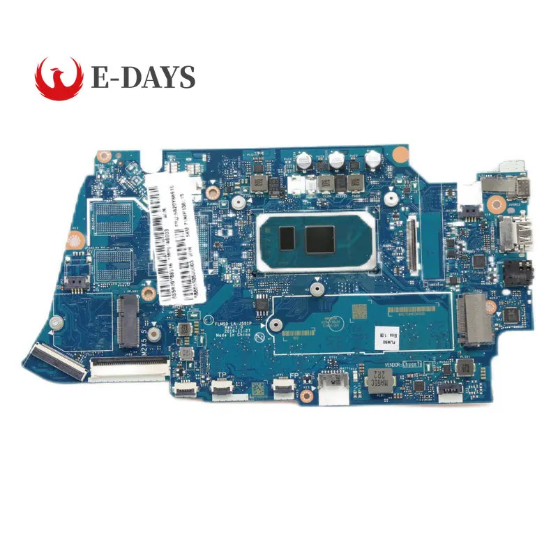 For Lenovo Ideapad 5-14IIL05 Laptop Motherboard LA-J551P Mainboard with CPU I3-1005G1 RAM 4G/8GB 100% Test OK