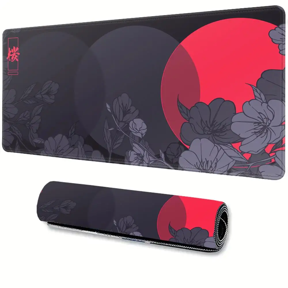 

Mouse Pad Japanese Style Larger Mousepad Flower Xxl Gaming Keyboard Computer Desk Mat Accessories Game Mause Ped Office Carpet