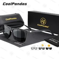 Classic Square Polarized Sunglasses Men Photochromic Anti-Glare Glasses For Women Ultra-Light Chameleon UV400 Driving Goggles
