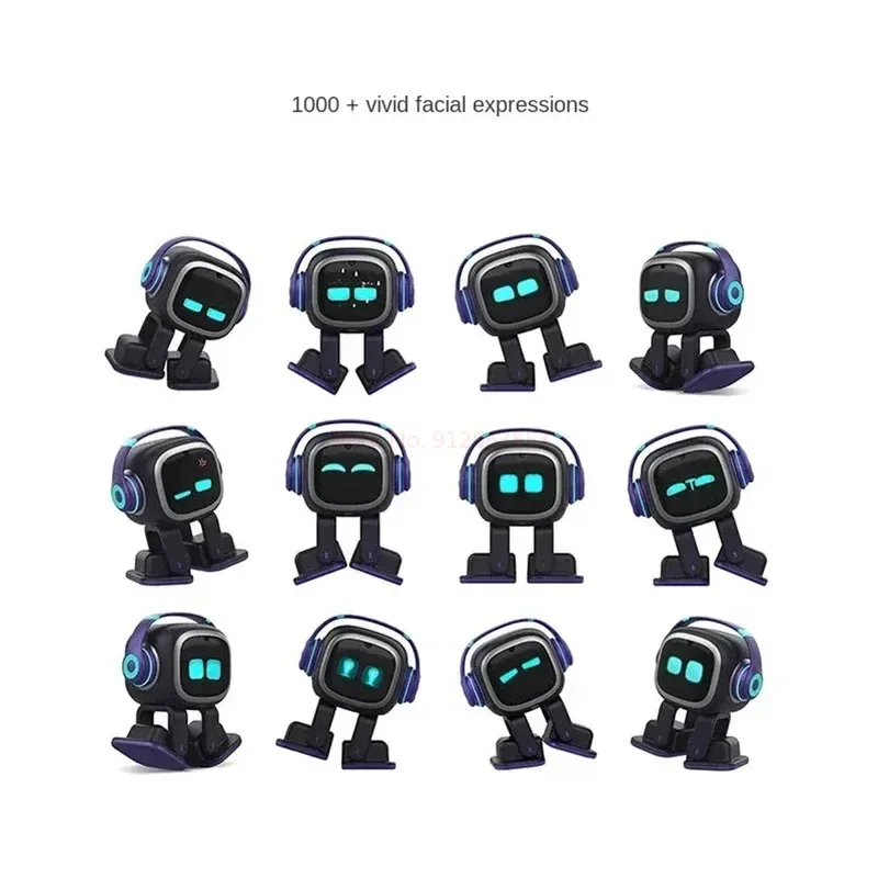 Emo Intelligent Robot Pet Toy Emo Sound Player Ai Puzzle Electronic Action Desktop Decoration Electronic Pet Children\'s Toy Gift