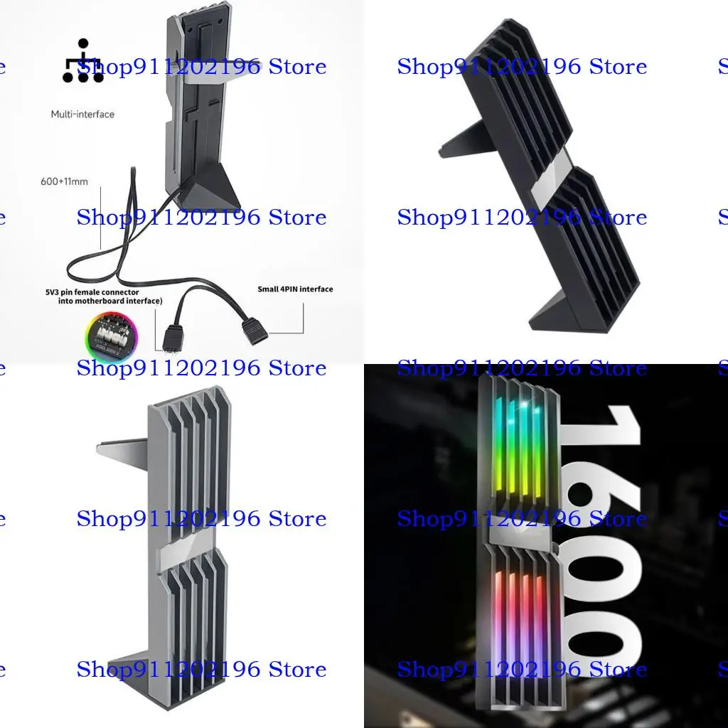 

P82A Adjustment Graphics Card Holder Mount Aluminum with Color Controller For PC Gaming Rigs