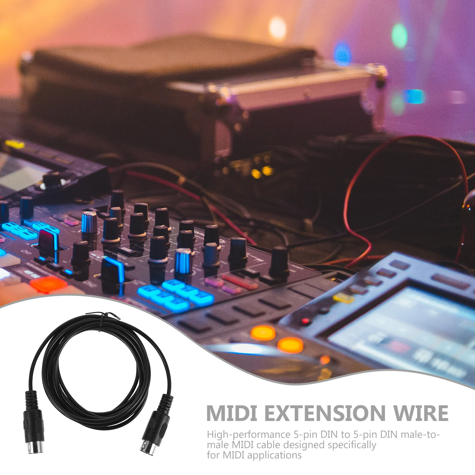 

Durable 3m 5-Pin Cable Male to Male Cord Precision Crafted for Devices Mixers Amplifiers and Sound Cards