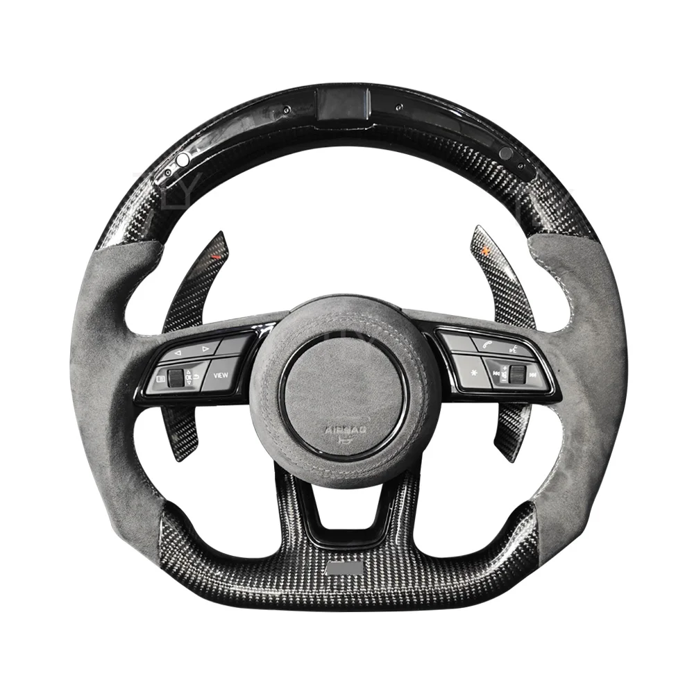 

Sports Carbon Fiber Steering Wheel for AD A4 B9 A5 RS3 RS4 RS5 S3 S4 S5 Upgrade New TT R8 Complete Leather Car Steering Wheel