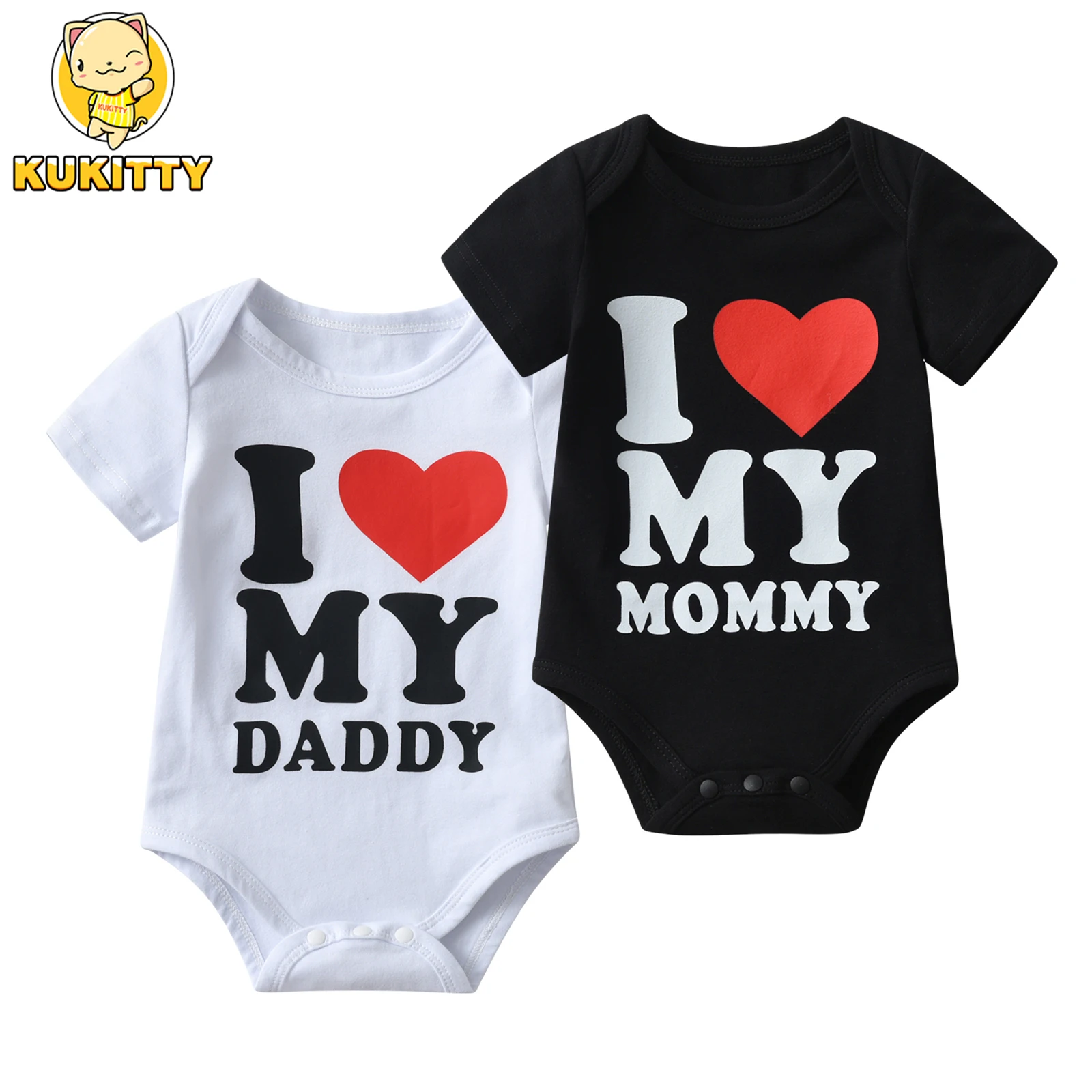 Kukitty 2pcs/pack Newborn Baby Boy Summer Short-sleeved Triangular Crawling Clothes infant Baby Boy Bodysuit Top Clothing