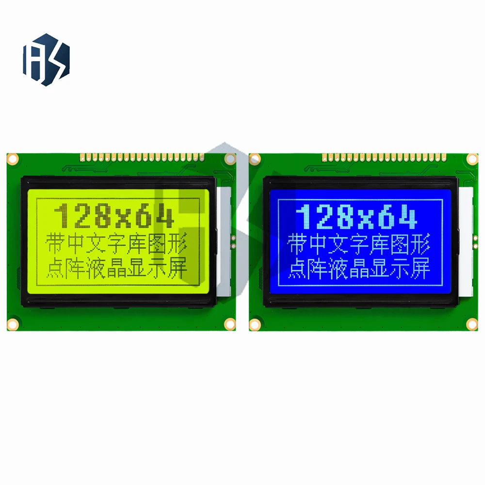 128*64 DOTS LCD module 5V blue screen 12864 LCD with backlight ST7920 Parallel port LCD12864 for arduino