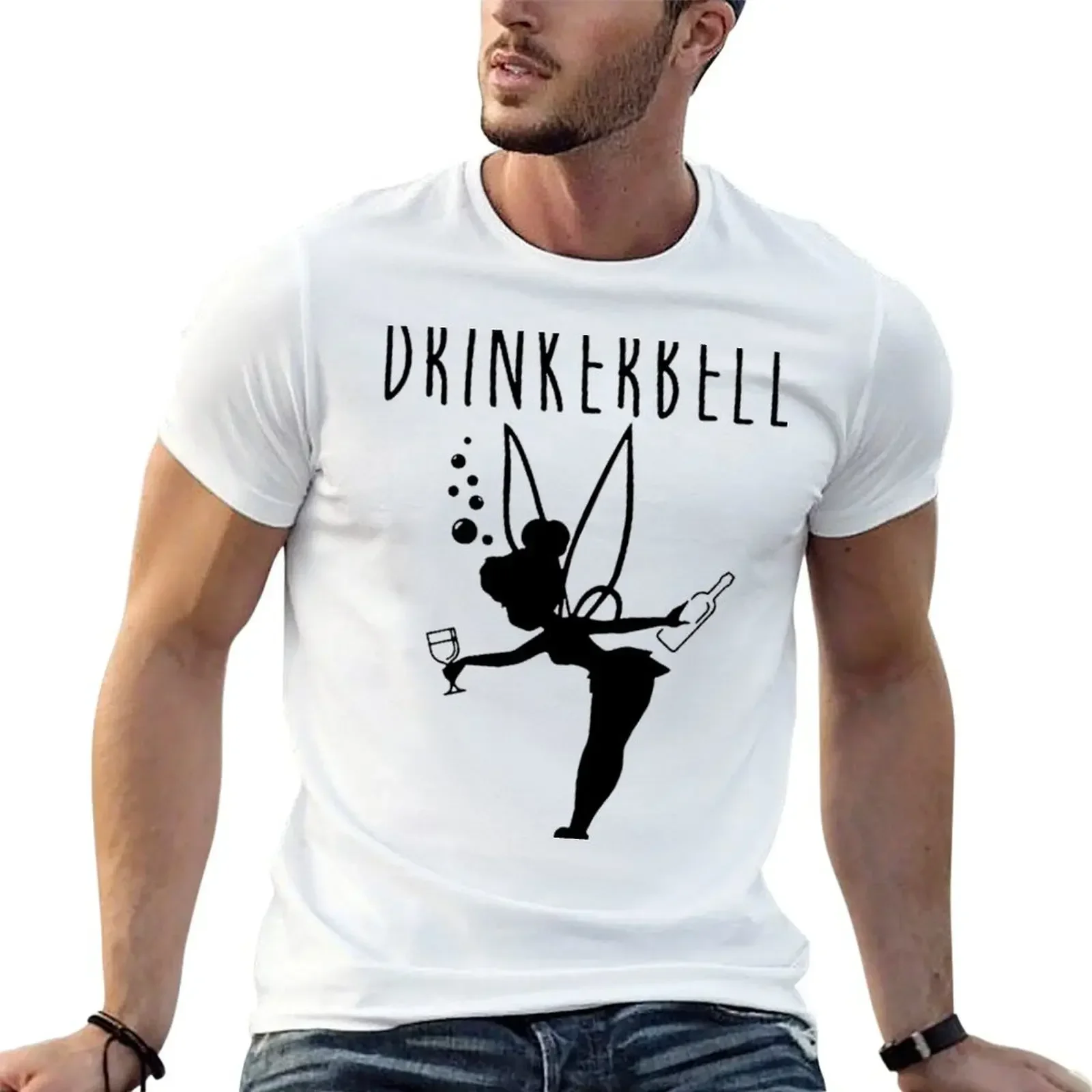 DrinkerBell Dark T-Shirt винтажная одежда больших размеров топы дизайнерская футболка мужская