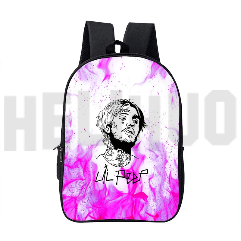 

Hot 3D Rapper Lil Peep Backpack Large Capacity Boys Girls Street Bookbag Lil Peep 16 Inch Computer Travel Unisex Daily Satchel