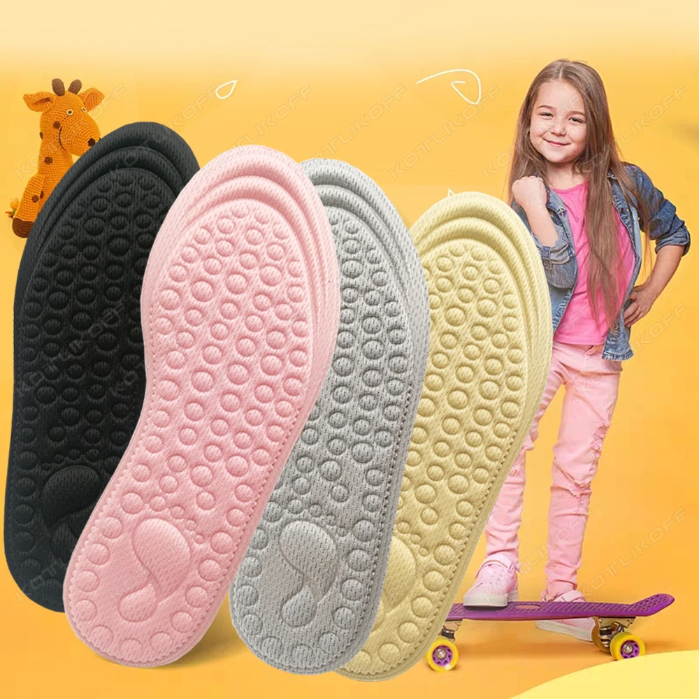 Picture 4: 2 PCS Kids' Memory Foam Insoles Breathable Deodorize Children's Sports Insoles Sweat Absorbent Soft for Running Sneaker Insoles