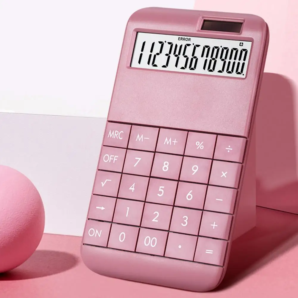 Portable Calculator Efficient Office Essential Solar Powered Desktop Calculator with Lcd Display 12 Digits for Students