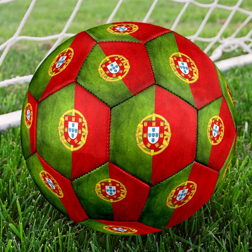 Flag Portugal Soccer Ball Machine Stitched Indoor/Outdoor Training Sports Enthusiasts Suitable Birthdays Day Gifts