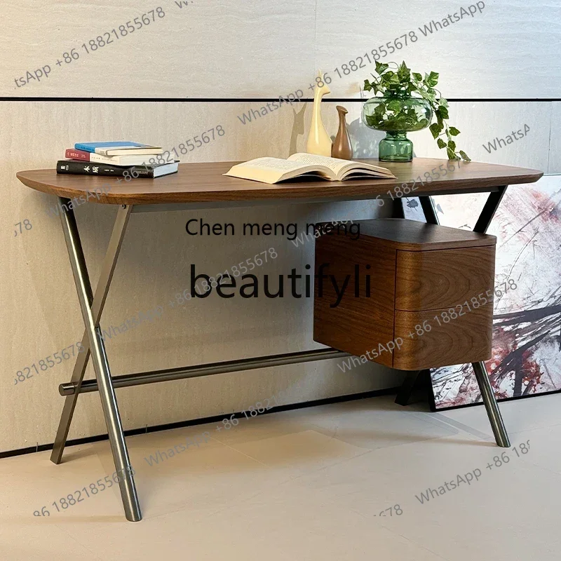 2003Desk Home Study Long Table Italian Light Luxury High-end Art Computer Desk