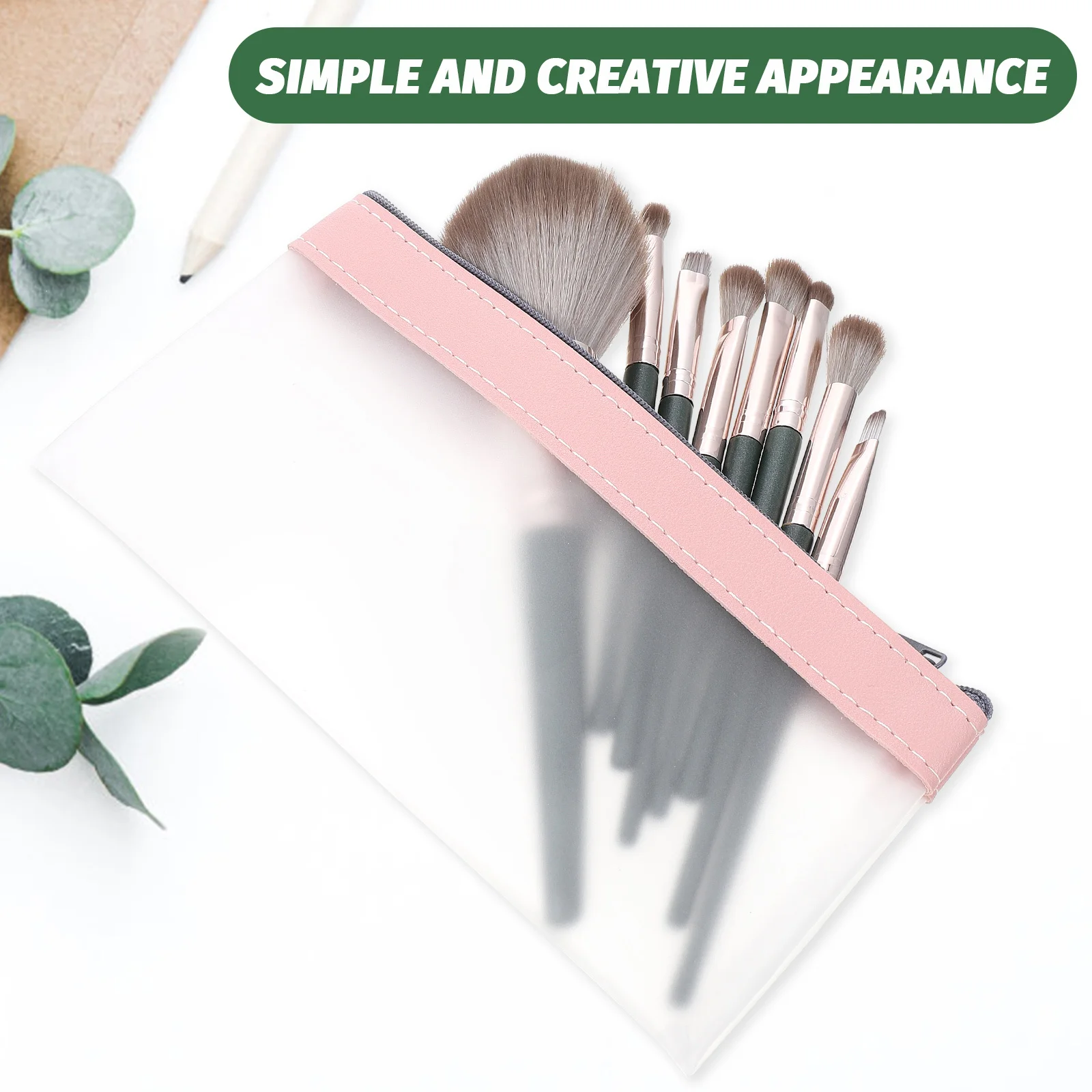 

4Pcs Pencil Pouch Kit Large Capacity Waterproof Portable Lightweight Pencil Case for School Students Pen Storage Organizer Clear